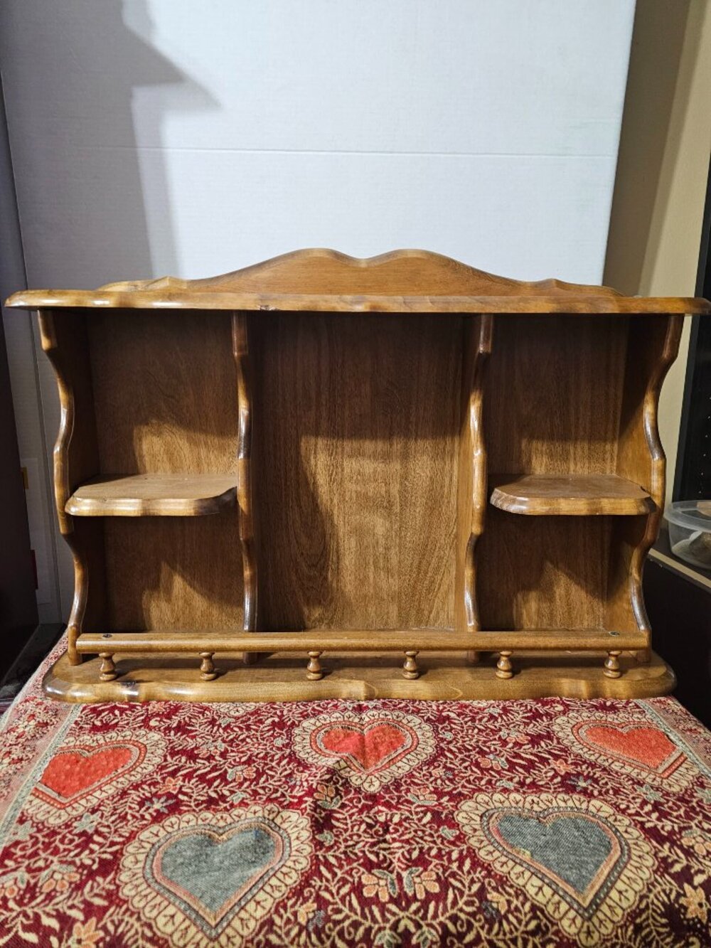 Vintage Maple Wall Hanging Curio Shelf. Sheryn's Maple of California